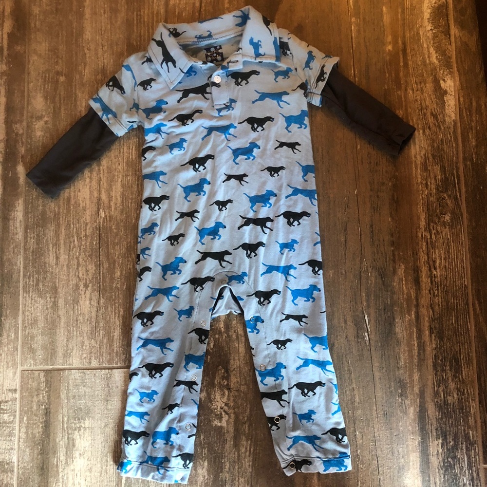 Kickee pants blue dogs 12-18 months size